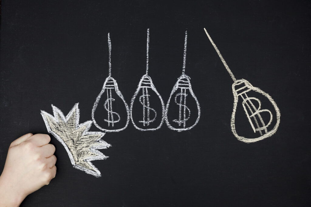 Glödlampor som hänger